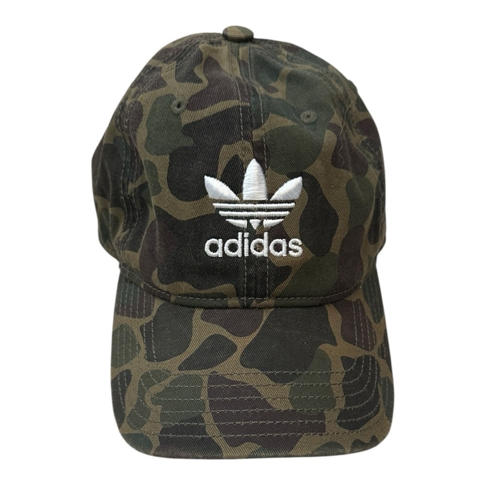 Adidas Originals OS UNISEX Green Camouflage Cap White Logo and adjustable strap